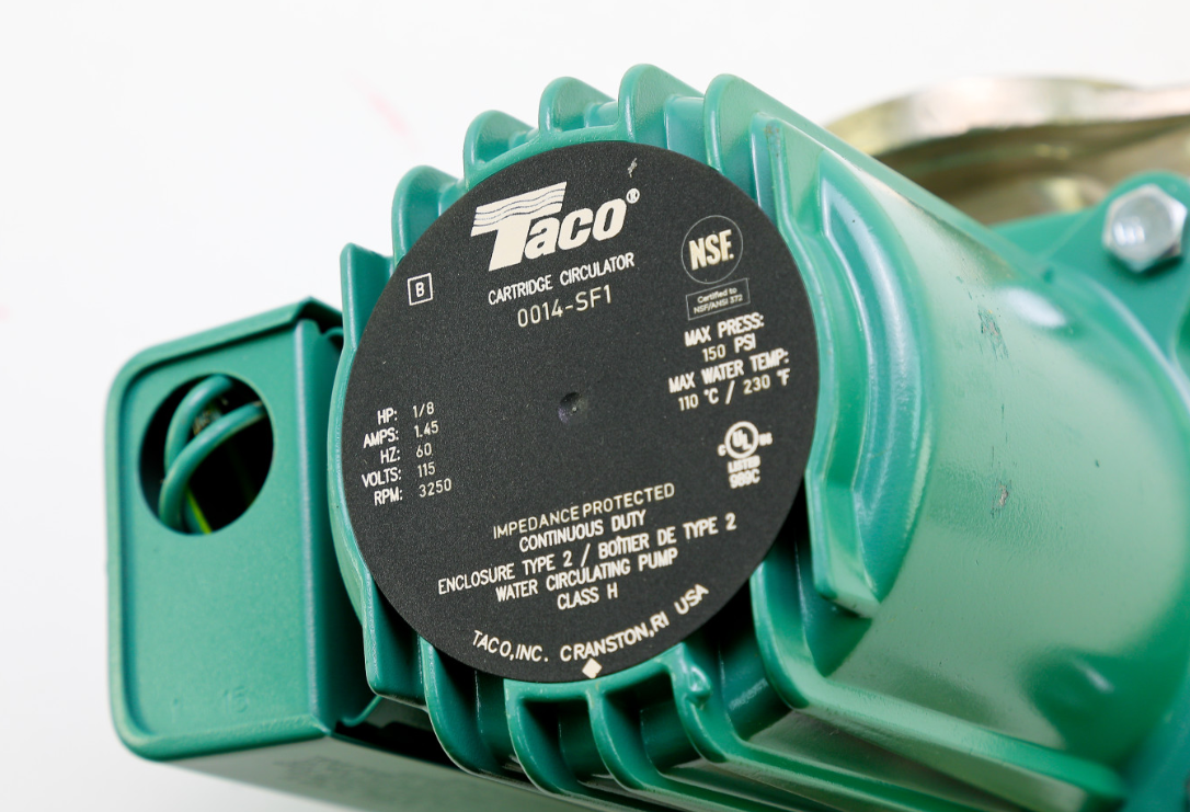 Taco 0014-SF1 Stainless Steel Circulator Pump – 1/8 HP, 115V, 0-32 GPM, Flanged