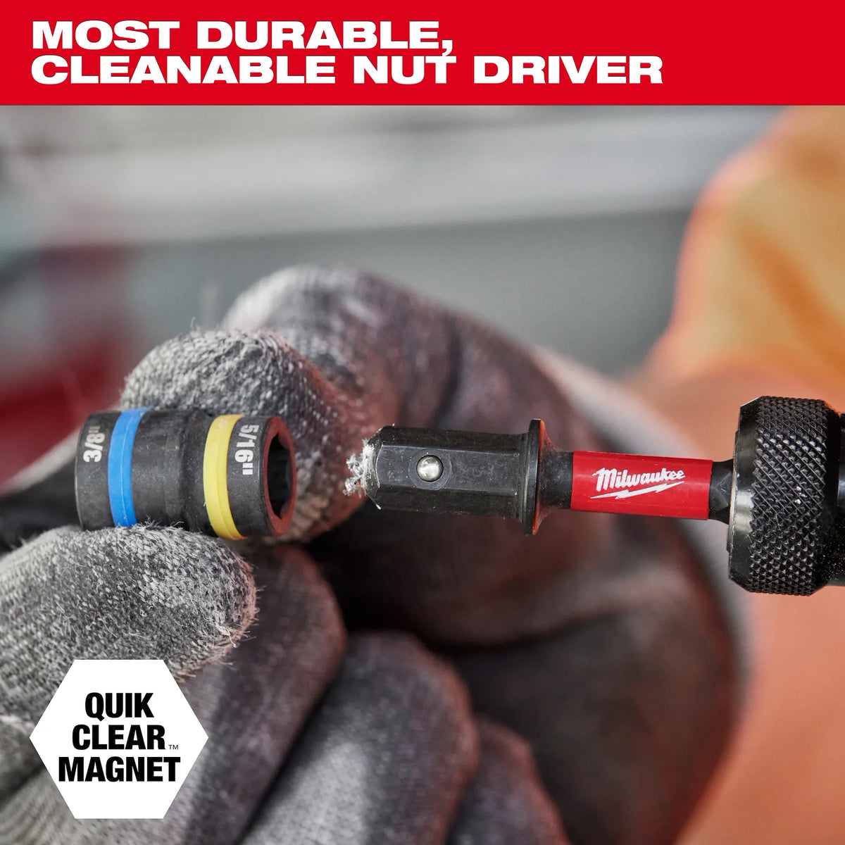 Milwaukee SHOCKWAVE Impact Duty QUIK-CLEAR 2-in-1 Magnetic Nut Driver Set
