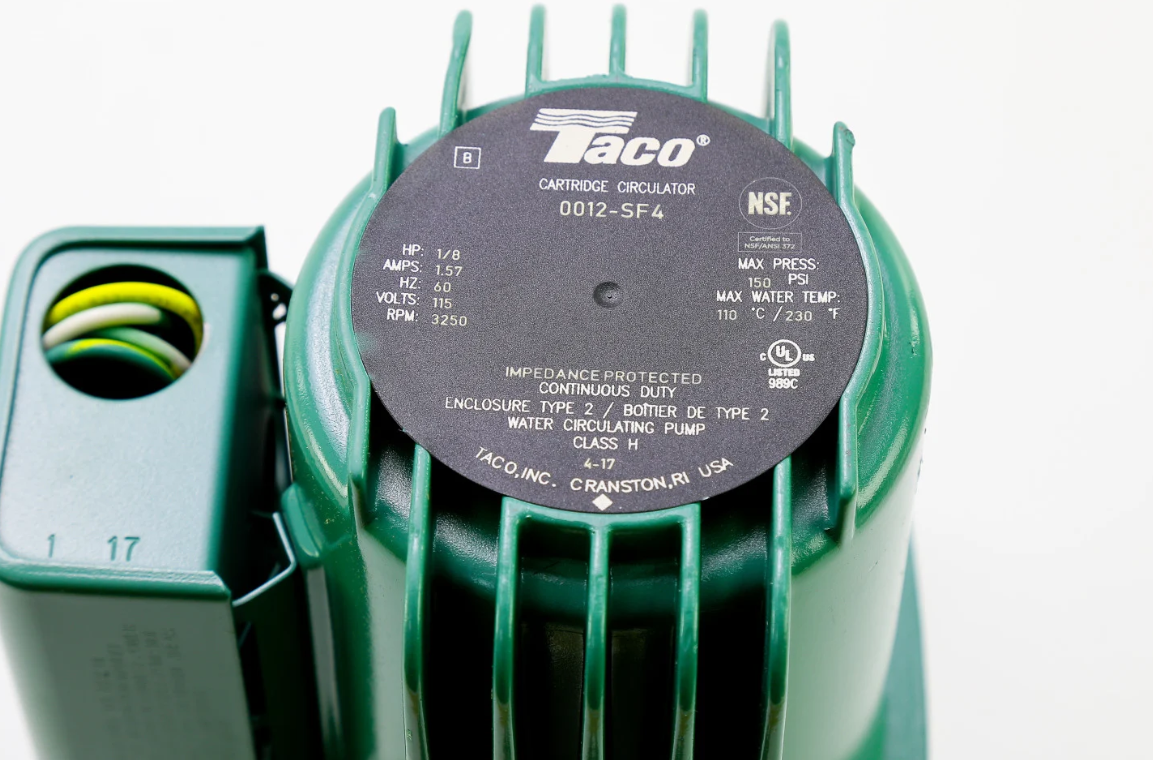 Taco 0012-SF4 Stainless Steel Circulator Pump – 1/8 HP, 115V, 0-50 GPM, Flanged