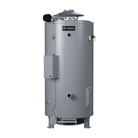 Lochinvar CGN275100A 100-Gallon Multi-Flue Commercial Gas Water Heater – 275,000 BTU, ASME Certified