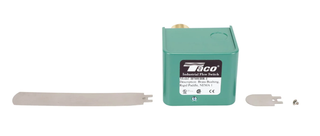 Taco IFS01BR-1 Industrial Flow Switch with Brass Bushing & Rigid Paddle | NEMA 1