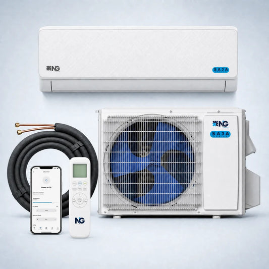 SAJA Single Zone 12,000 BTUH Heat Pump System Seer2 22.0 | 230V | IDU/ODU R32