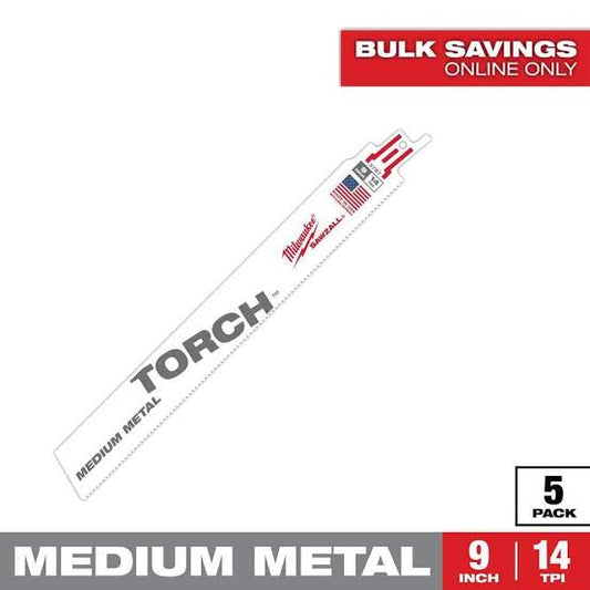 9" 14 TPI The Torch™ SAWZALL® Blades (5 Pk)