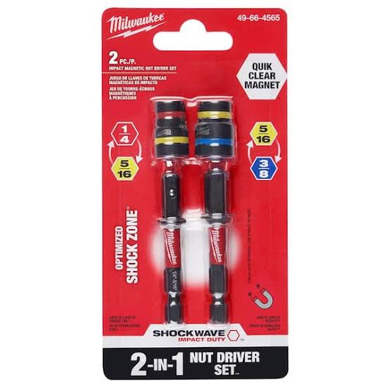 Milwaukee SHOCKWAVE Impact Duty QUIK-CLEAR 2-in-1 Magnetic Nut Driver Set
