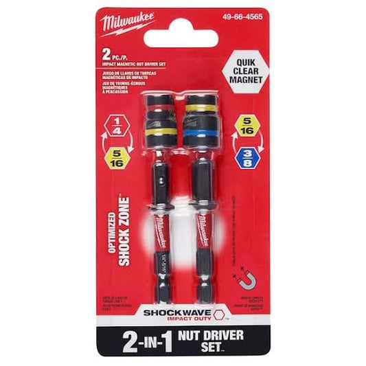 Milwaukee SHOCKWAVE Impact Duty QUIK-CLEAR 2-in-1 Magnetic Nut Driver Set